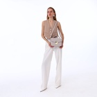 Сумка женская мессенджер TEXTURA на клапане, 23×6×17 см, бежевая - Фото 16