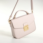 Сумка женская мессенджер TEXTURA на клапане, 23×6×17 см, бежевая - Фото 13