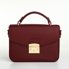 Сумка женская на клапане TEXTURA, маленький размер, цвет бордовый - Фото 17