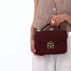 Сумка женская на клапане TEXTURA, маленький размер, цвет бордовый - Фото 15