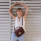 Сумка женская на клапане TEXTURA, маленький размер, цвет бордовый - Фото 16