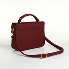 Сумка женская на клапане TEXTURA, маленький размер, цвет бордовый - Фото 12