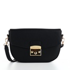 Сумка женская мессенджер TEXTURA на клапане, 23×6×15 см, чёрная - Фото 11