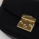 Сумка женская мессенджер TEXTURA на клапане, 23×6×15 см, чёрная - Фото 7