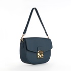 Сумка женская мессенджер TEXTURA на клапане, 23×6×15 см, синяя - Фото 11