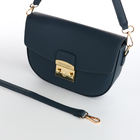 Сумка женская мессенджер TEXTURA на клапане, 23×6×15 см, синяя - Фото 6