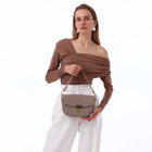 Сумка женская мессенджер TEXTURA на клапане, 23×6×15 см, хаки - Фото 5