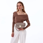 Сумка женская мессенджер TEXTURA на клапане, 23×6×15 см, хаки - Фото 11