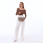 Сумка женская мессенджер TEXTURA на клапане, 23×6×15 см, хаки - Фото 12