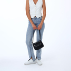 Сумка женская, кросс-боди, средний размер, на молнии, 20×8.5×15 см, чёрная - Фото 5