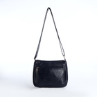 Сумка женская кросс-боди на молнии, 20×8.5×15 см, однотонная, синяя - Фото 2