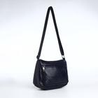 Сумка женская кросс-боди на молнии, 20×8.5×15 см, однотонная, синяя - Фото 3