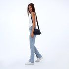 Сумка женская кросс-боди на молнии, 20×8.5×15 см, однотонная, синяя - Фото 7