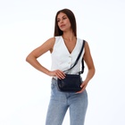 Сумка женская кросс-боди на молнии, 20×8.5×15 см, однотонная, синяя - Фото 8