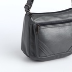 Сумка женская кросс-боди на молнии, 20×8.5×15 см, серая - Фото 5