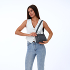 Сумка женская кросс-боди на молнии, 20×8.5×15 см, серая - Фото 6