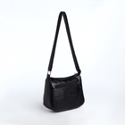 Сумка женская кросс-боди на молнии, 28×8.5×15 см, чёрная - Фото 4