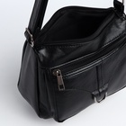 Сумка женская кросс-боди на молнии, 28×8.5×15 см, чёрная - Фото 6