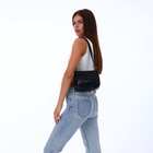 Сумка женская кросс-боди на молнии, 28×8.5×15 см, чёрная - Фото 7