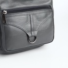 Сумка женская кросс-боди на молнии, 28×8.5×15 см, серая - Фото 5