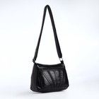 Сумка женская кросс-боди на молнии, 20×8.5×15 см, однотонная, чёрная - Фото 3