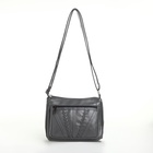 Сумка женская, среднего размера, кросс-боди, на молнии, 20×8.5×15 см, серая - Фото 3