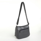 Сумка женская, среднего размера, кросс-боди, на молнии, 20×8.5×15 см, серая - Фото 4
