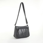 Сумка женская, среднего размера, кросс-боди, на молнии, 20×8.5×15 см, серая - Фото 5