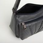 Сумка женская, среднего размера, кросс-боди, на молнии, 20×8.5×15 см, серая - Фото 2