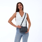 Сумка женская, среднего размера, кросс-боди, на молнии, 20×8.5×15 см, серая - Фото 8