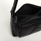 Сумка кросс-боди женская, большого размера, на молнии, 28×10×20 см, чёрная - Фото 7