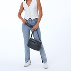 Сумка кросс-боди женская, большого размера, на молнии, 28×10×20 см, чёрная - Фото 8