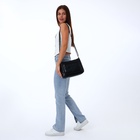 Сумка кросс-боди женская, большого размера, на молнии, 28×10×20 см, чёрная - Фото 9