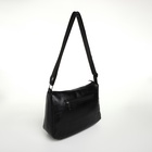 Сумка женская кросс-боди на молнии, 28×10×20 см, чёрная - Фото 4