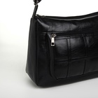 Сумка женская кросс-боди на молнии, 28×10×20 см, чёрная - Фото 6