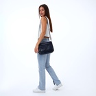 Сумка женская кросс-боди на молнии, 28×10×20 см, чёрная - Фото 7