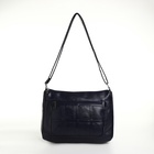 Сумка женская кросс-боди на молнии, 28×10×20 см, однотонная, тёмно-синяя - Фото 4