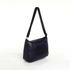 Сумка женская кросс-боди на молнии, 28×10×20 см, однотонная, тёмно-синяя - Фото 5