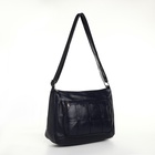 Сумка женская кросс-боди на молнии, 28×10×20 см, однотонная, тёмно-синяя - Фото 6