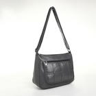 Сумка женская кросс-боди на молнии, 20×8.5×15 см, однотонная, серая - Фото 5