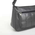 Сумка женская кросс-боди на молнии, 20×8.5×15 см, однотонная, серая - Фото 6