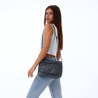 Сумка женская кросс-боди на молнии, 20×8.5×15 см, однотонная, серая - Фото 8