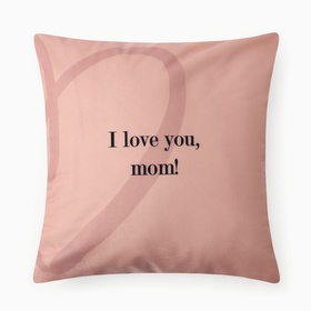 Чехол на подушку Этель "Love you, mom", 40*40 см, 100 п/э, велюр 10440205