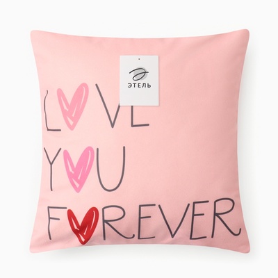 Чехол на подушку «Этель» Forever, 40×40 см, велюр