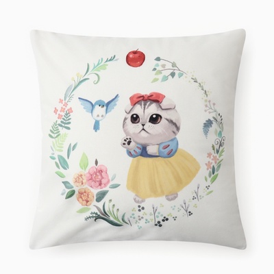 Чехол на подушку «Этель» Kitty princess, 40×40 см, велюр