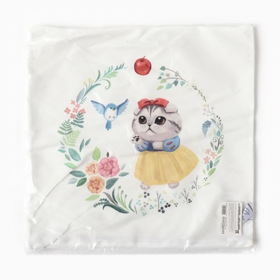 Чехол на подушку «Этель» Kitty princess, 40×40 см, велюр