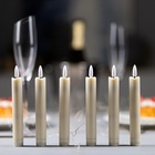 Светодиодная свеча восковая «Классика» 2×16.5 см, от батареек ААх2, набор 6 шт., свечение тёплое белое  (артикул 10511874)  большой выбор товаров оптом и в розницу по низким ценам с доставкой