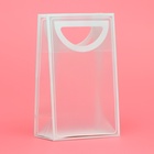 Пакет ПП с вырубной ручкой, прозрачный, 25×19×9 см, белый - Фото 3