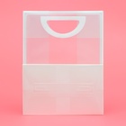 Пакет ПП с вырубной ручкой, прозрачный, 30×23×15 см, белый - Фото 4