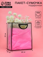 Пакет ПП с вырубной ручкой, прозрачный, 33×28×12 см, чёрный - Фото 2